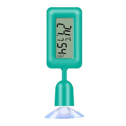 FABULETTA Fahrenheit Dual Scale Thermometer, 360 Degree Rotating Hygrometer, Suction Cup Reptile Thermometer(Green) - color: Green