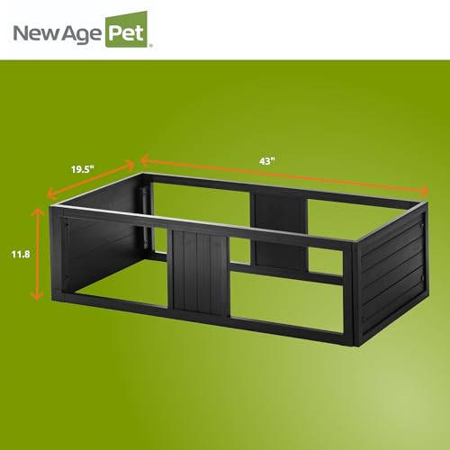 New Age Pet ECOFLEX Large Black Mojave Stacker for Reptile Habitats | 10 Year Limited Manufacturer's Warranty | Stackable Design, Accommodates Lighting Set-Up - color: Black, size: Large