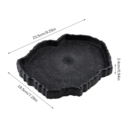 Reptile Water Dish, Reptile Feeding Dish Corner Bowl Breadworm Feeding Food Bowl, Terrarium Decor Bowls for Bearded Dragon Lizard Frog Leopard Gecko Tortoise Hermit Crab Chameleon (Large)