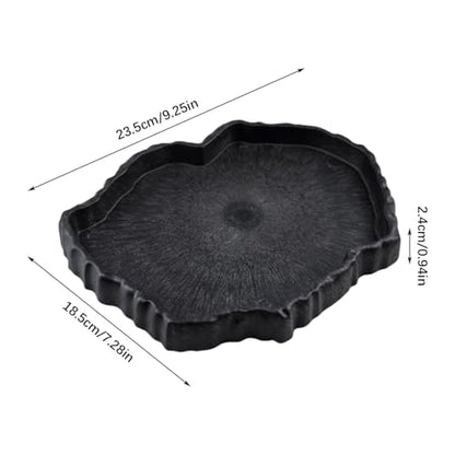 Reptile Water Dish, Reptile Feeding Dish Corner Bowl Breadworm Feeding Food Bowl, Terrarium Decor Bowls for Bearded Dragon Lizard Frog Leopard Gecko Tortoise Hermit Crab Chameleon (Large)