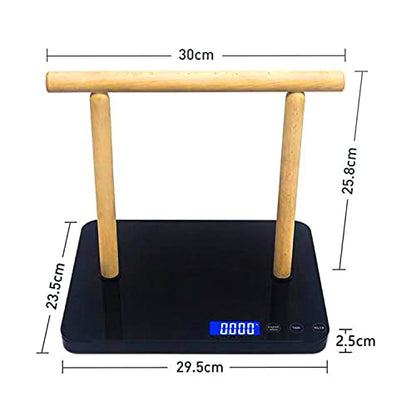 Digital Bird Scale with Perch, Scale Grams, Max 44lbs, Capacity with Precision up to 1g, Black, Suitable for Parrot and All Kinds of Bird