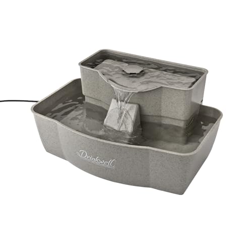 PetSafe Drinkwell Multi-Tier Pet Fountain, Cats & Dogs, Large | 100 oz Capacity, 2 Drinking Heights, Great for Senior/Arthritic Pets, Top-Rack Dishwasher Safe - size: 100oz Capacity