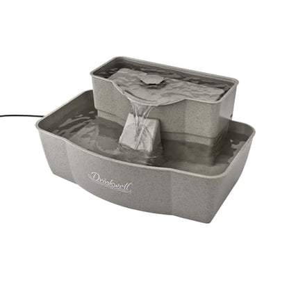 PetSafe Drinkwell Multi-Tier Pet Fountain, Cats & Dogs, Large | 100 oz Capacity, 2 Drinking Heights, Great for Senior/Arthritic Pets, Top-Rack Dishwasher Safe - size: 100oz Capacity