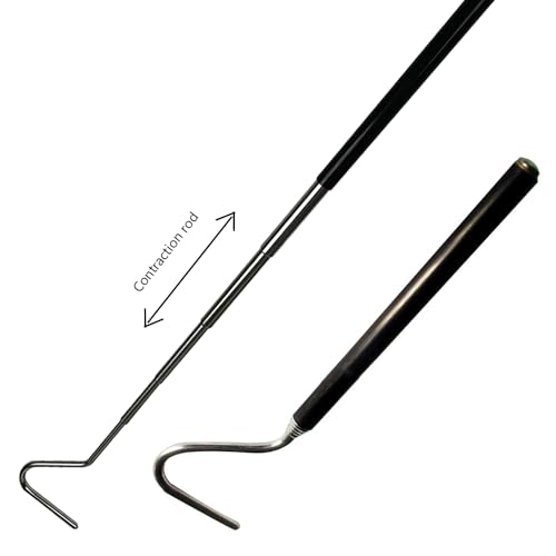 Stainless Steel Extensible Grappling Hook, Pick-Up Handling Tool, Pet Snake Accessories, Pool Skimmer Basket Hook