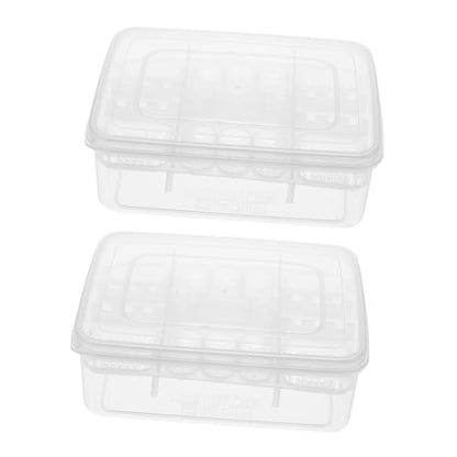 2Pcs Compartment Egg Incubator Tray for Reptile Hatching Reusable Transparent Hatchery Box for Tortoise Lizard and Management and Storage