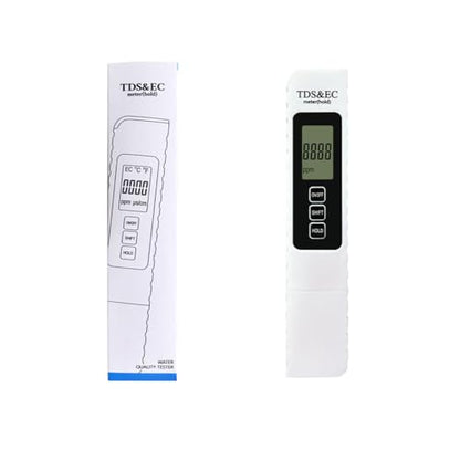 2025 New Digital Water Quality Tester, 4-in-1 TDS EC Temperature (°C/°F) Meter, 0-9990ppm Range, for Drinking Water, Aquariums, RO/DI Systems Battery Included