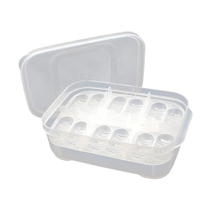 Tortoise Breeding Box 12 Grids Reptile Egg Incubator Tray | Transparent Amphibians Incubation Tray for Gecko Lizards Snake Lions Mane