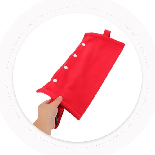 BESTonZON Reptile Transport Sling Adjustable Breathable Pet Travel Carrier Bag for Small Animals with Red Exterior Suitable for Bearded Dragons Chameleons Geckos Outdoor Use