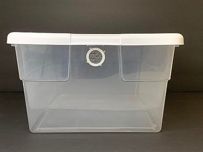 Vented Vivarium Enclosure 16 Quart Terrarium Container with 1 Vent for Reptiles, Isopods, Small Lizard, and Other Invertebrates