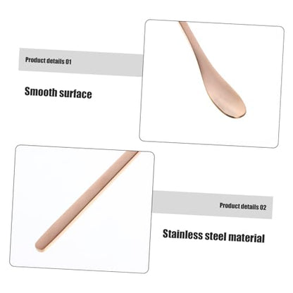 2pcs Stainless Steel Reptile Food Spoon Portable Small Animal Feeding Scoop for Lizards Geckos and Other Pets and Easy to Use Feeding Tool - color: Golden