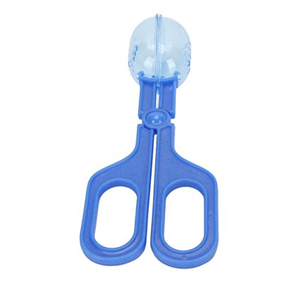 GLOGLOW Nan Reptile Feeding Clamp, ABS Poop Tongs Cleaning Tool for Tortoise Lizard Spider, Perfect for Clean Up in Aquariums and Terrariums Crawler Breeding Tools, Reptile Hatching (Blue) - color: Blue