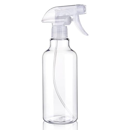 16.9oz/500ml Plastic Spray Bottles 1 Pack, Adjustable Mist/Stream | Refillable heavy duty spray containers for plants, cooking, hair care and household cleaning - color: 16.9oz-Clear