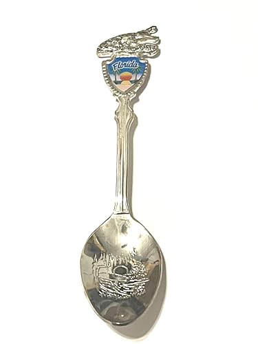 Florida Alligator Design Souvenir Spoon 5 inches Long