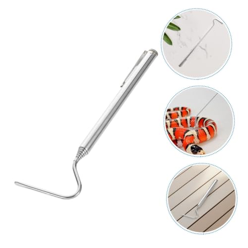 Hemoton Collapsible Snake Hook Extendable Stainless Steel Reptile Catcher for Safe Handling and Wildlife Management Portable Tool for Herpetology and Fieldwork