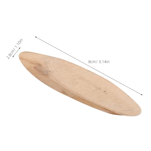 EXCEART 25Pcs Oval Driftwood Slices Natural Wood Blanks for DIY Crafts Coastal Vase Filler Home Decor 3.15X1.1X0.28 Inches - size: 8.00X2.80X0.70CM