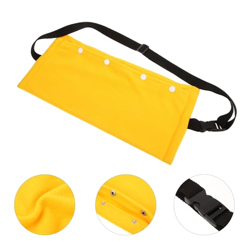 Toyvian Portable Reptile Carrying Bag for Bearded Dragon and Lizard, Breathable Yellow Pet Travel Carrier with Chest Strap for Small Reptiles and Amphibians