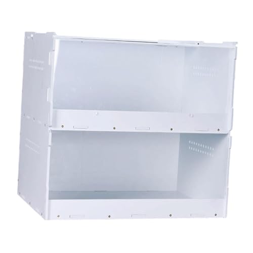 Reptile Feeding Box Reptile Terrarium Tank with Vent Holes Breeding Box Spider Starter Kit for Hermit Habitat Turtle, S