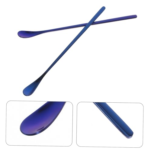 Yardwe 2Pcs Stainless Steel Reptile Food Spoon Reusable Feeding Tool for Lizards Small Reptiles Compact Design for Easy Pet Care