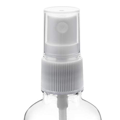 2oz Clear Glass Spray Bottles for Essential Oils, Set of 3 | Small, Plastic Sprayer - color: White Clear