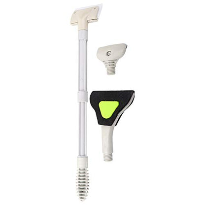 Yctze ZYSH1 3 in 1 Aquarium Cleaning Tools Set - Glass Brush, Silicone Pad Scraper & Acrylic Scraper for Fish Cleaning