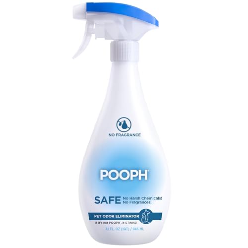 POOPH Pet Odor Eliminator Spray, 32 oz | Unscented pet odor eliminator spray for home surfaces, upholstery, furniture, and vehicles - size: 32 Fl Oz (Pack of 1)