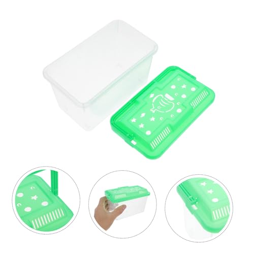 Portable Handheld Fish Tank Carrier for Travel Mini Aquarium for Turtles and Reptiles Clear Container Stylish Design for Fish and Hamsters Easy to Clean and Maintain