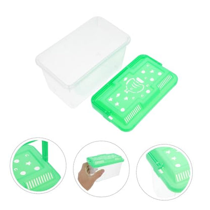 Portable Handheld Fish Tank Carrier for Travel Mini Aquarium for Turtles and Reptiles Clear Container Stylish Design for Fish and Hamsters Easy to Clean and Maintain