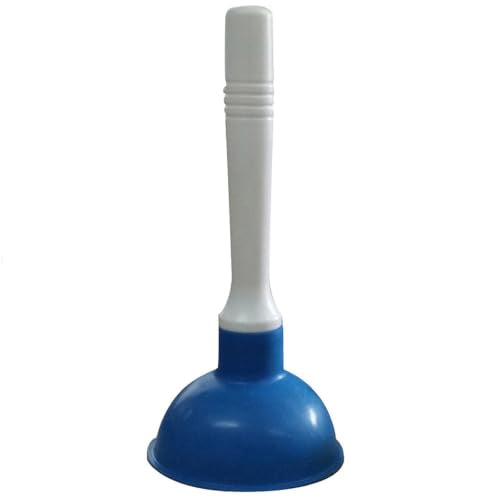 Drain Plunger, Mini Sink Unclogger, Small 4-Inch Clog Remover | Rubber Cup Hand Plumber Helper, Force Tiny Compact Tool with 9" Short Handle for Kitchen Bathroom, Toilet, Shower, Bath Tub - color: Blue