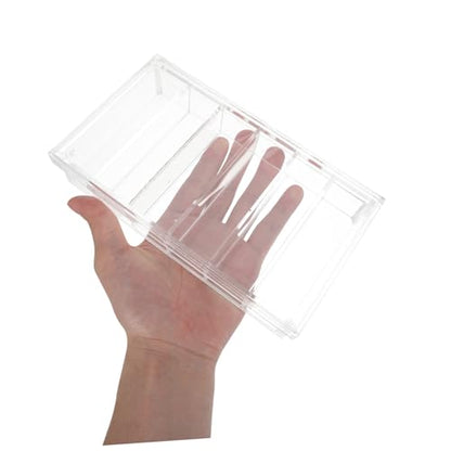 MAGICLULU Acrylic Incubation Tray for Laboratory Use with 6-Compartment Design and Lid, Tight Seal, Easy Clean Specimen Observation Box for Hatching and Raising Aquarium Fry, 6.6x3.8 Inches