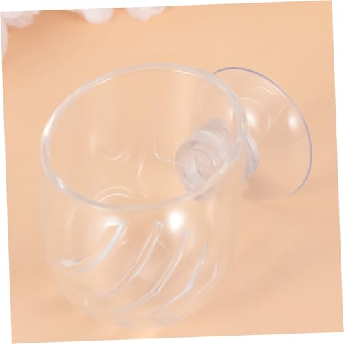 Red Acrylic Automatic Fish Feeder Cup for Aquarium Shrimp and Fish Feeding Worms Small Red Feeding Dish Suitable for Tank Use