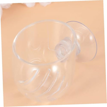Red Acrylic Automatic Fish Feeder Cup for Aquarium Shrimp and Fish Feeding Worms Small Red Feeding Dish Suitable for Tank Use
