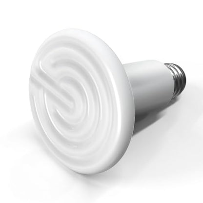Reptile Heat Lamp 100W Ceramic Heat Emitter, No Light Emitting Heat Bulbs for Amphibian Pet Brooder Coop Incubating Chicken, Lizard Bearded Dragon Turtle Snake Terrarium - color: 1 Pcs (White), size: 100 Watts