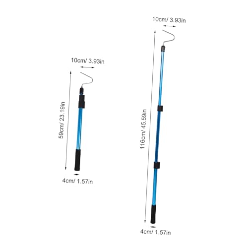 PRETYZOOM Telescopic Snake Hook Tool 19.7-45.7in Adjustable Length Aluminium Alloy Reptile Grabber for Catching Snakes and Rattlesnakes Outdoors with Simple to Use Unique Design