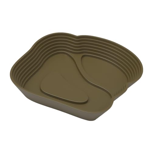 Reptile Water Dish,Reptile Bathing Pool,Turtle Bath Feeding Dish Tortoise Water Bath Bowl for Frog Tortoises Pet Supplies, Coffee - color: Coffee