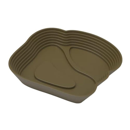 Reptile Water Dish,Reptile Bathing Pool,Turtle Bath Feeding Dish Tortoise Water Bath Bowl for Frog Tortoises Pet Supplies, Coffee - color: Coffee