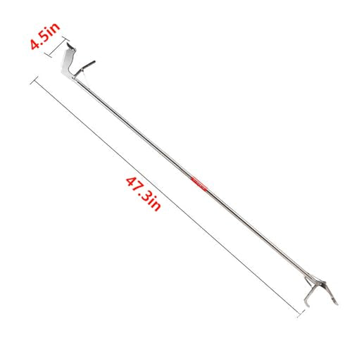 weilaike 47.3" Snake Grabber Tool, Collapsible 2 Sections Snake Stick, Snake Tongs Only 24 in After Folding, Can Also Be Used as Reptile Tongs and Snake Hook