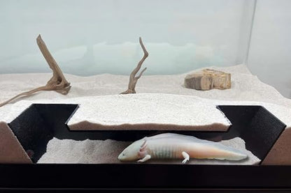 Extra Large Aquarium Fish Tunnel Decoration | Cave Hide Ideal for Fish Axolotls and Small Reptiles | Under Gravel Hideout