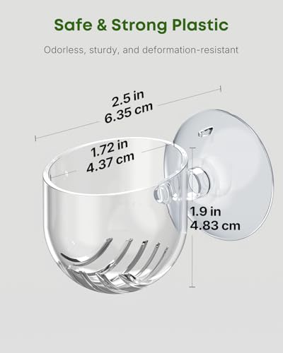 Pawfly 2 Pcs Aquarium Plant Holder, Fish Tank Plant Pot for Aquascape Decoration, Red Worm Fish Feeder, Aquarium Planter Cup with Suction Cup, Clear. - size: 2 Pack
