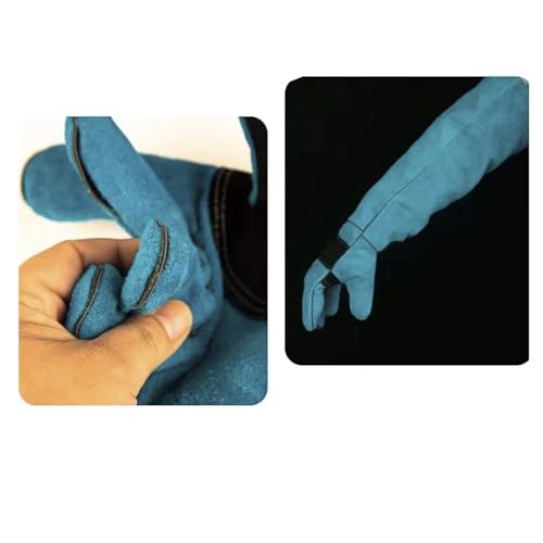 Compatible for Animal Bite Resistant Protective Gloves for Grooming, Bathing, Welding & Reptile Handling - color: Light Green