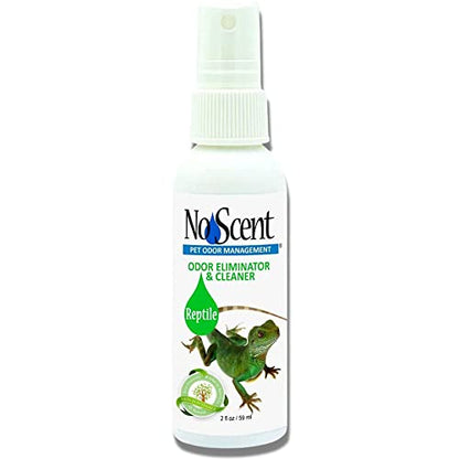 No Scent Reptile Tank Cleaner Spray & Pet Odor Management for Bearded Dragon, Turtle, Lizard Terrarium Freshener (2 Fl Oz / 59 mL) - size: 2 Fl Oz (Pack of 1)