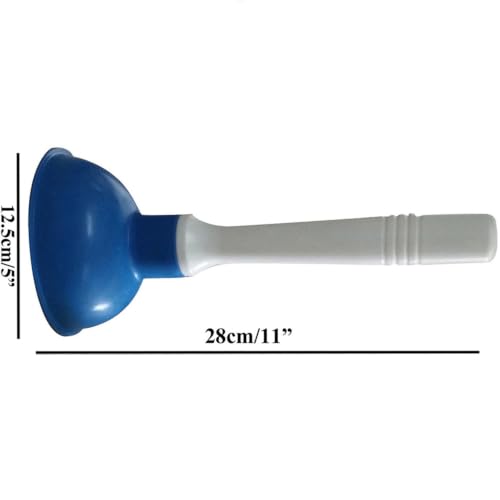 Drain Plunger, Mini Sink Unclogger, Small 4-Inch Clog Remover | Rubber Cup Hand Plumber Helper, Force Tiny Compact Tool with 9" Short Handle for Kitchen Bathroom, Toilet, Shower, Bath Tub - color: Blue