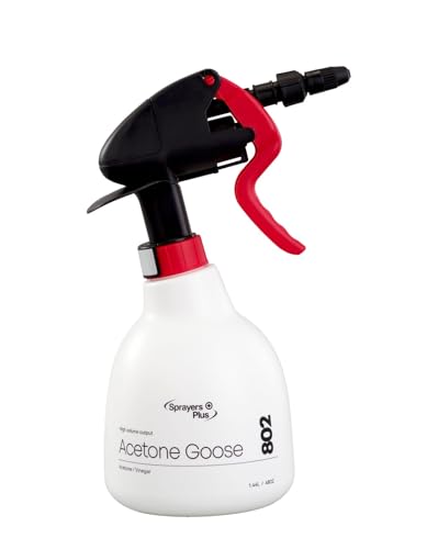 Sprayers Plus 802 Professional Acetone Sprayer, Heavy Duty Chemical Resistant, 316 Stainless Steel Spring, 25 ft Long Reach for Acetone Vinegar Cleaning,1.44 litres - color: 802 Acetone