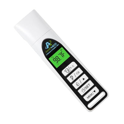 Baby Thermometer, White, 3-in-1 Infrared | Ear, Forehead & Touchless, Fever Thermometer, Base Stand & Clock - color: Silver White