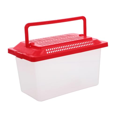 Mipcase Portable Fish Tank Breathable Lid Handheld Turtle Box for Transporting Pets Includes Leakproof Design for Safe Aquatic and Reptile Habitats