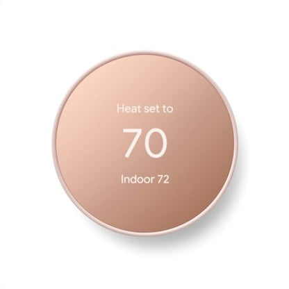 Google Nest Thermostat - Smart Thermostat for Home - Programmable Wifi Thermostat - Sand - color: Sand