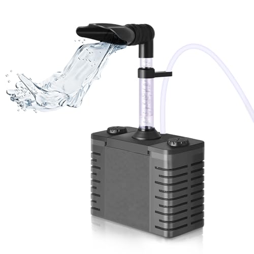 Dirvin 3 in 1 Aerodynamics Aquarium Filter, Removable Powerful Internal Fish Tank Filter, Fish Tank Filters with Triple Filter System and Aeration Deodorization for 5-30 Fish Tanks, Turtle Tanks