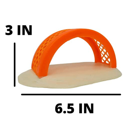 Needzo Plastic Colorful Bridge Toy for Hermit Crabs and Small Animals, Bridges for Reptile Cages, 3 x 6.5 Inches (Bridge with Base)