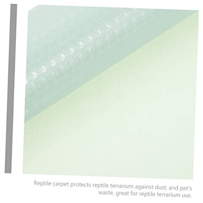 Reptile Carpet Lizard Bedding Tortoise Enclosure Mat Non-Slip Snake Bedding for Crested Gecko Tank - color: Light Green