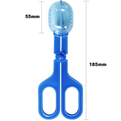 1PCS Reptile Feeding Blue Cleaning Tool Scooper Feeding Tool Amphibian Terrarium Spider Cricket Feeding Clamp Litter Clamp