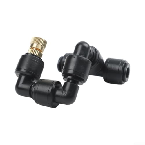 360 Degree Rotating Copper Nozzle Mist Sprayer, Fine Spray Plant Misting System for Rainforest Terrarium, Garden Irrigation and Indoor Outdoor Cooling